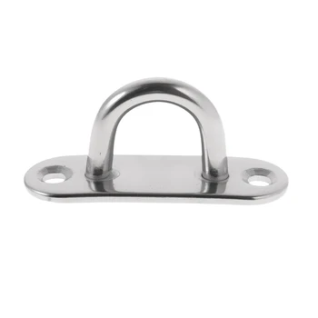 

2 Pack Oblong Pad Eye Plate Eye Hook Staple For Boat Marine Kayak