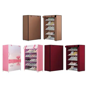 

Multi-layer shoemaker non-woven household shoes storage storage box easy to install shoe cabinet support to save space