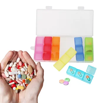 

21 Grids Storage Box 7 Day Medicine Drug Pill Organizer Nail Art Case Box Jewelry Storage Case