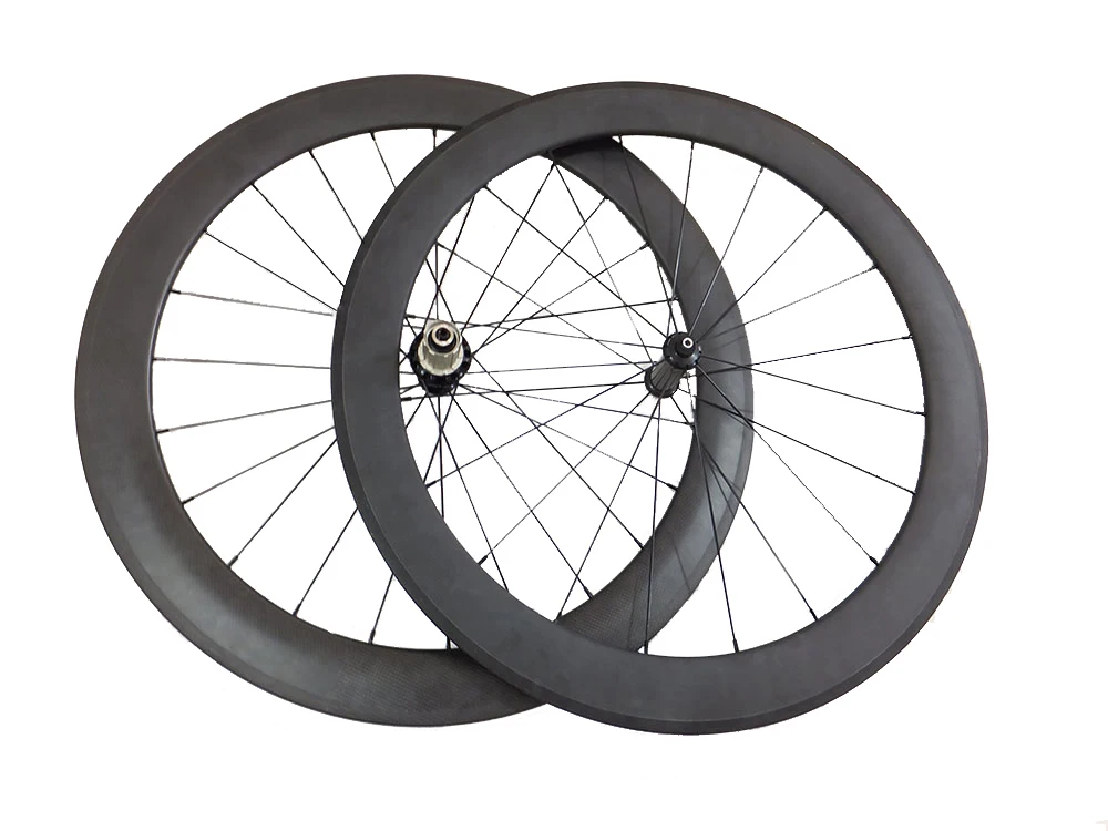 Discount OZUZ Straight Spoke 38mm 50mm 88mm Front Rear Carbon Road Wheels 700c 3K Weave Matte Glossy in Bicycle Wheel Clincher Tubular 6