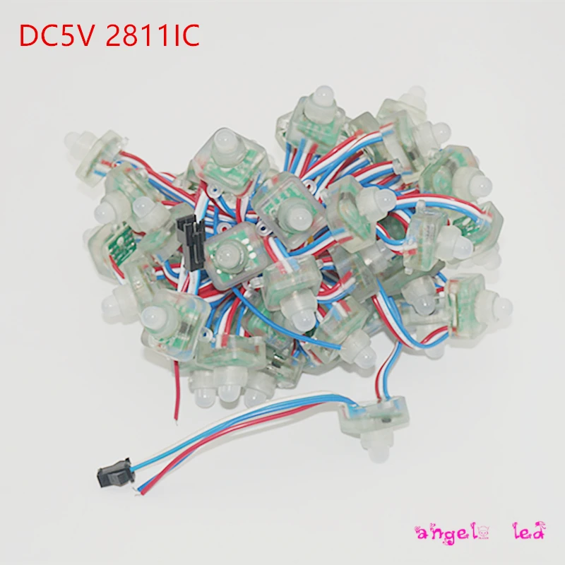 50 шт./лот DC5V WS2811IC T1515 квадратный полноцветный рассеянный RGB светодиодный модуль IP68