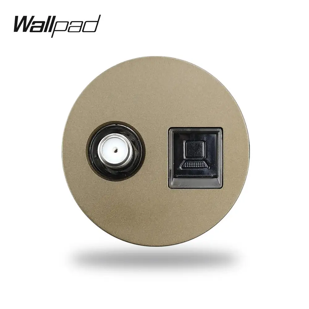 Wallpad L6 5 цветов спутниковая розетка для телевидения CAT5E CAT6 RJ45 Интернет компьютер
