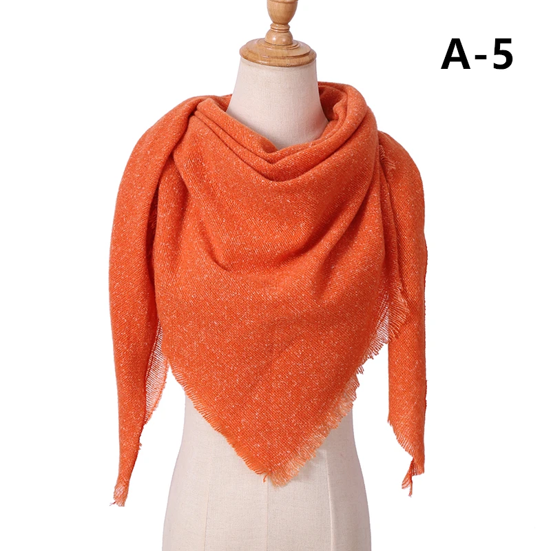 Дизайн, брендовый женский шарф, модный клетчатый зимний кашемировый шарф, Женская шаль из пашмины, шарф, Теплая бандана для шеи - Цвет: A-5