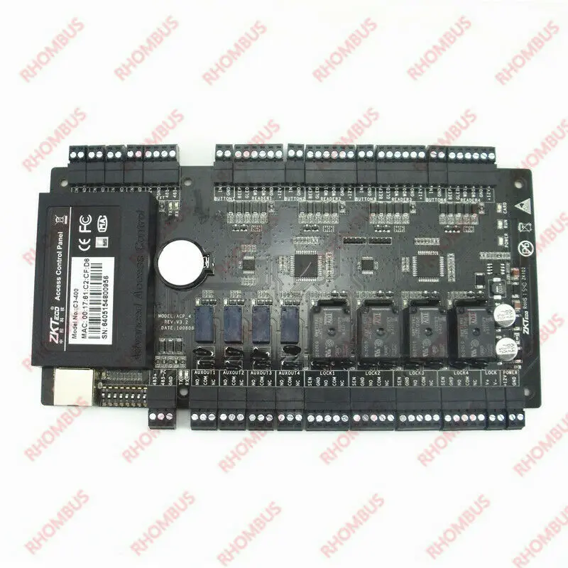 ZK WAN/LAN TCP/IP RS485 C3-400 контроль доступа+ 4 клавиатуры WG26/34 Rfid считыватель