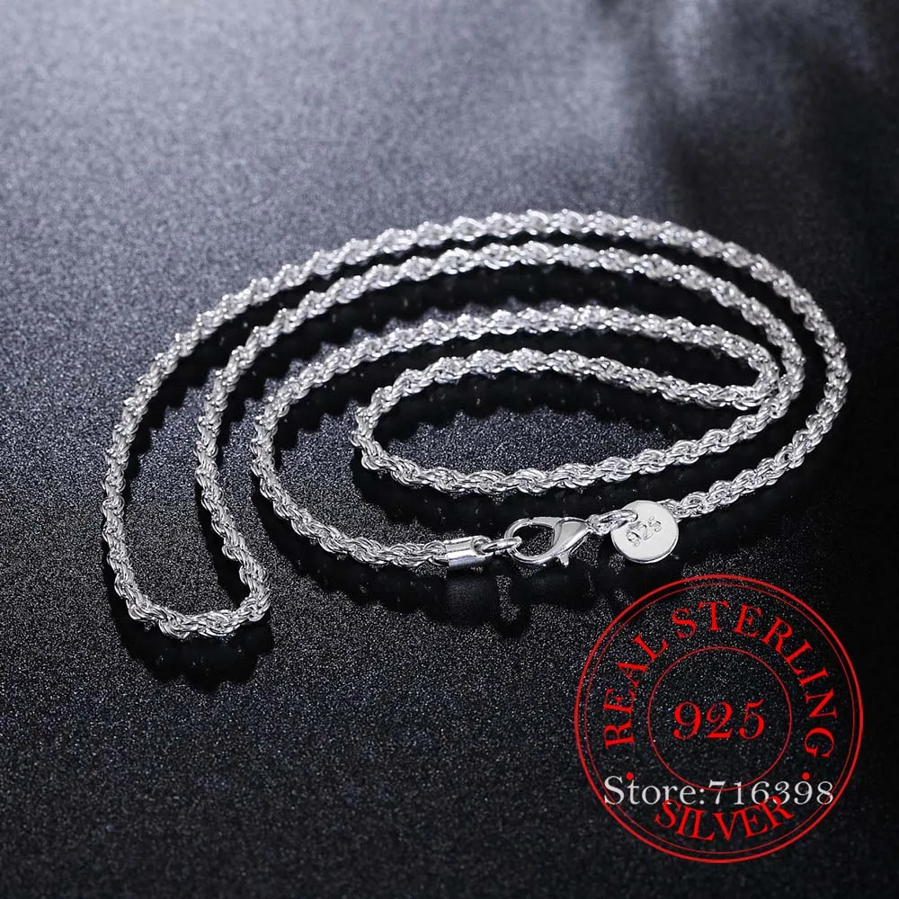 Tanio Prawdziwe 100% 925 Sterling Silver męska Fine Jewelry 3mm sklep