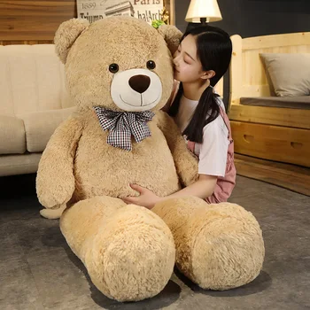 Giant 105cm Soft Teddy Bear Plush Toys White&Pink&Brown Bear Super Big Hugging Pillow Animal Cushion Children Birthday Gift 3