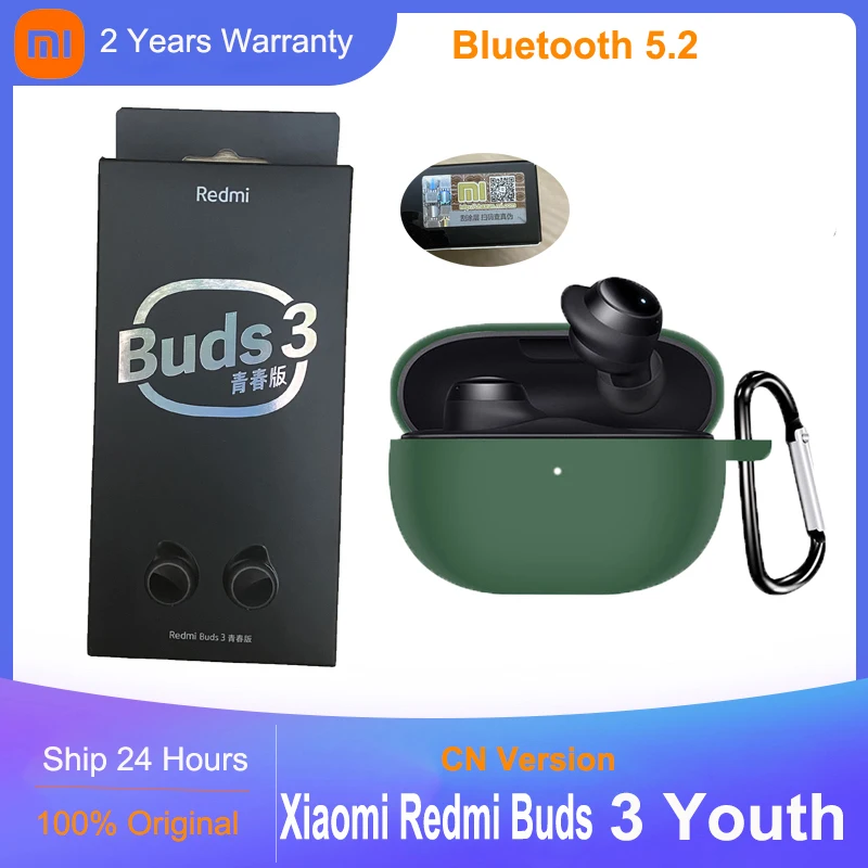 Xiaomi Redmi Buds 3 Youth Edition TWS Wireless Earphone Bluetooth 5.2 18 Hours Battery Headphone Lite For 10 | Электроника