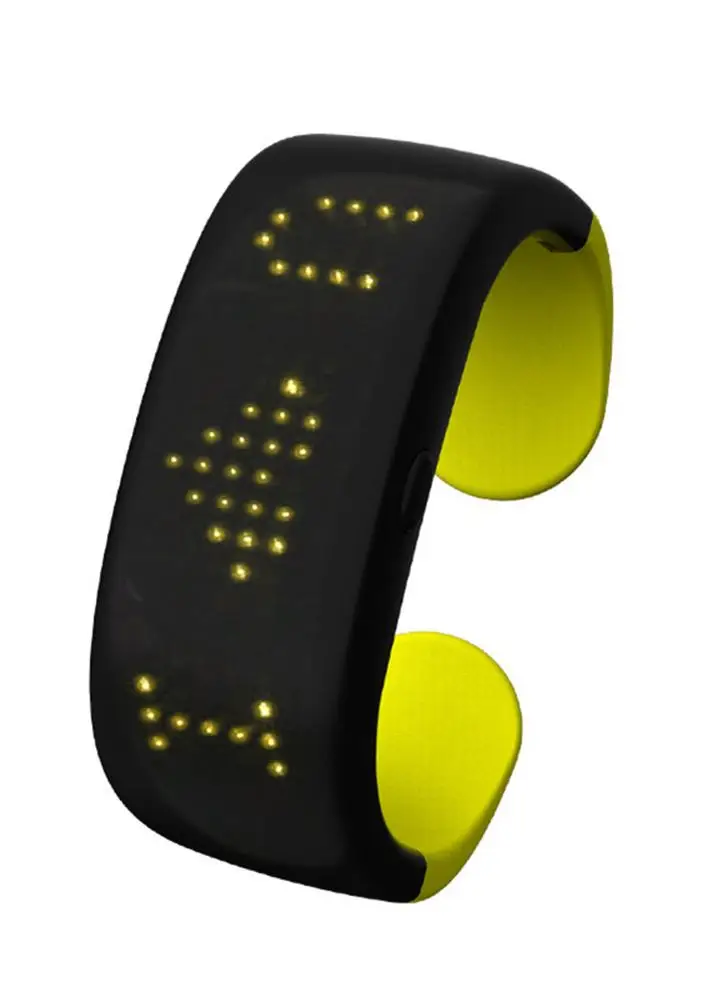 

Multi-color LED Slap Bracelet Glowing Light Up Wrist Band With Display Screen For Festival Party Bar Running Cycling Jogging