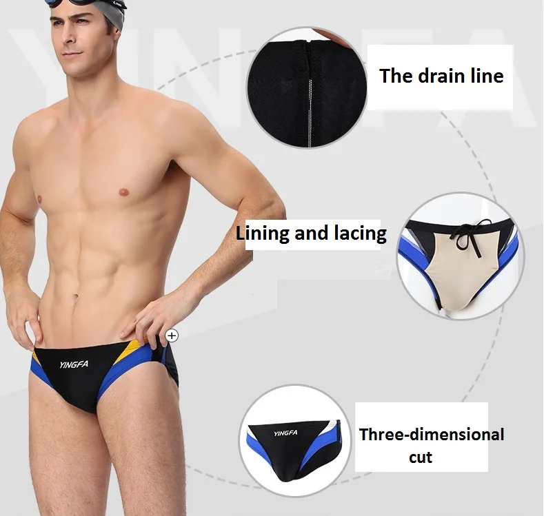 YINGFA горячая Распродажа, низкая талия, купальный костюм, мужской сексуальный купальник, короткие мужские плавки, сексуальные