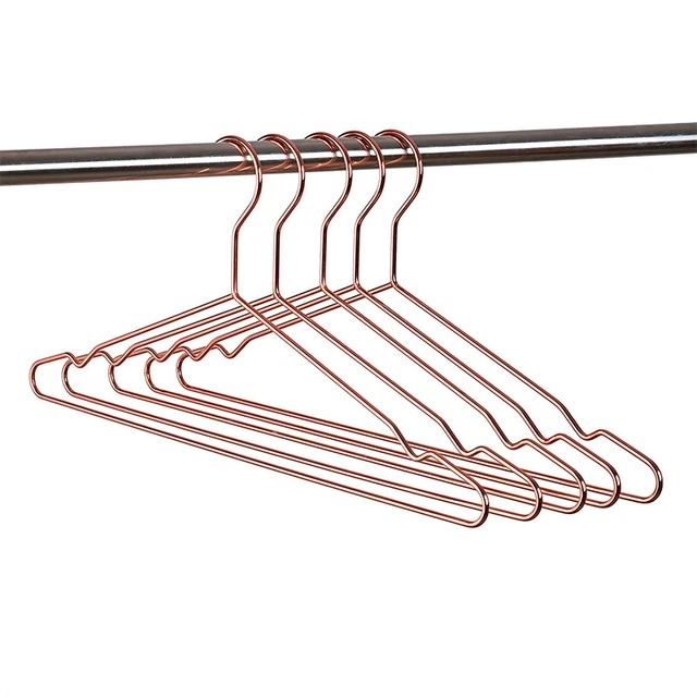 Adult Plastic Hangers: Metallic Gold Heavy Duty 17 Inch Dress Hanger (per  100)