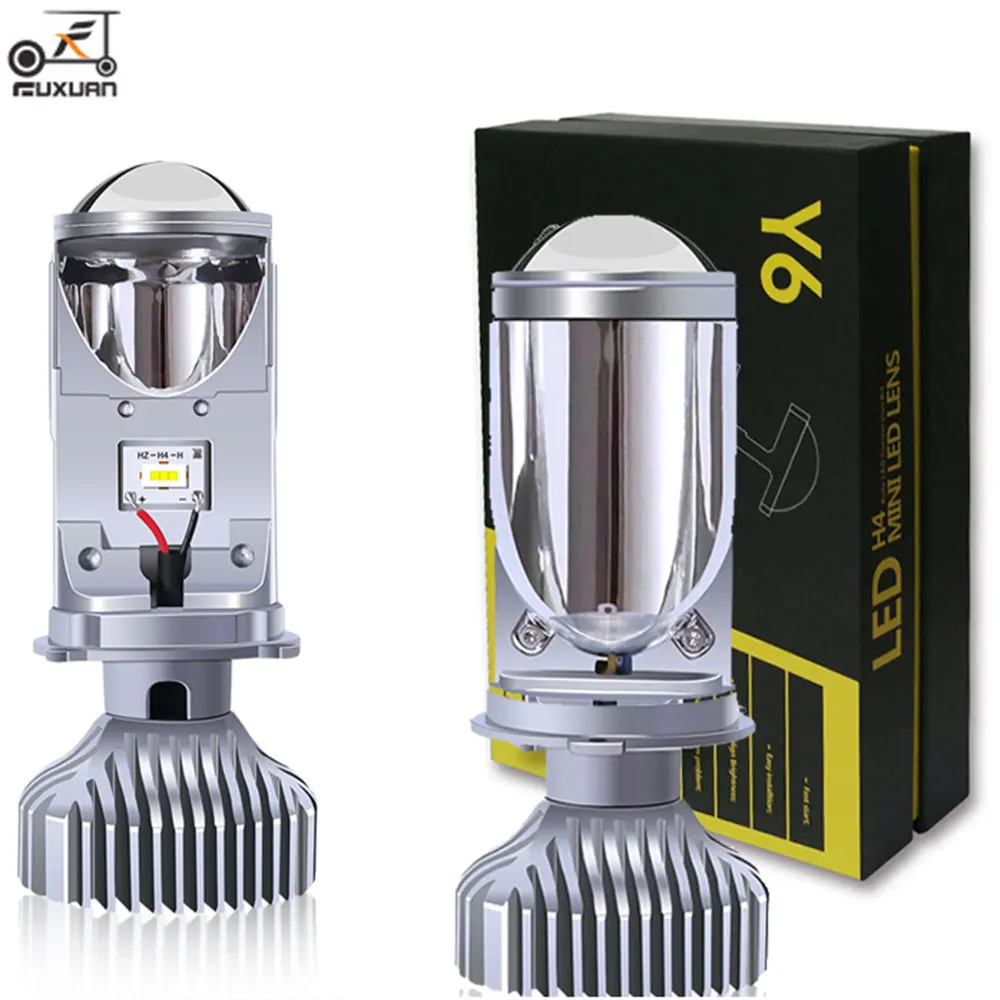 

FUXUAN H4 LED Bulb with Mini Projector Lens H4 LED Conversion Kit 14000LM Automobiles Hi/Lo Beam LED Headlight 3000K 4300K 6000K