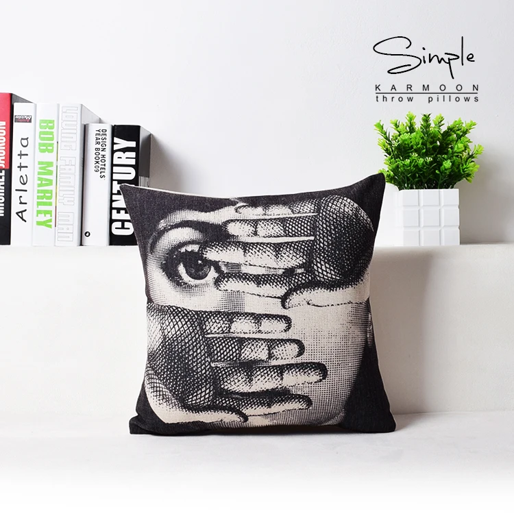 3 Высокое Качество Милан Fornasetti дизайн из хлопка и льна художественный Подушка Чехол для подушки с декором Форназетти подушки Fornasetti - Цвет: 3