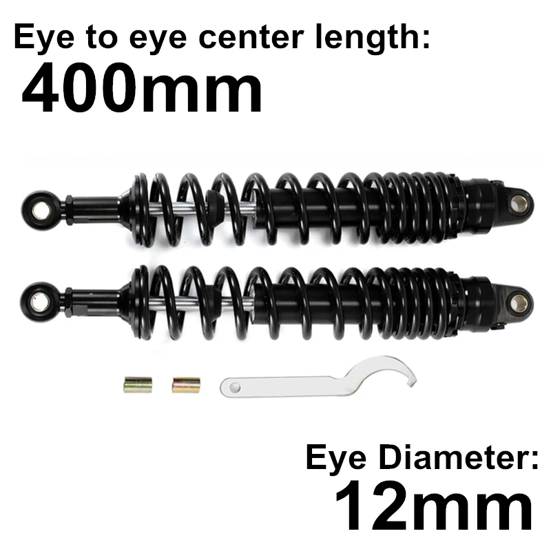 

Universal 400mm 15.74" Black Motorcycle Off-Road Moto Mountain Dirt Bike Rear Front Shock Absorber Suspension Protector D15