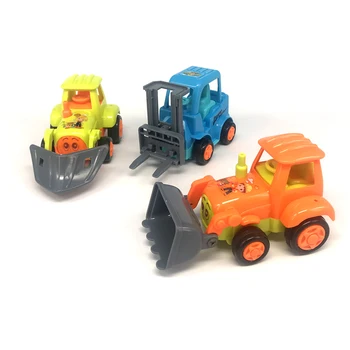 

3pcs Inertia toy agricultural engineering vehicle road roller boy girl gift