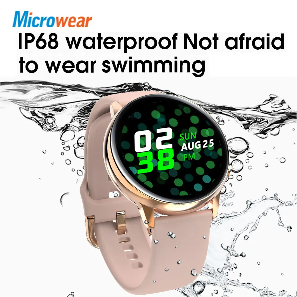 Смарт часы Microwear SG2 1 19 дюймов Full Touch HD экран ЭКГ Беспроводная зарядка IP68