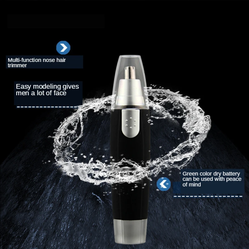 

Prevent Allergy Black Nose Hair Trimmer Electric Portable Men 's Waterproof Deep Clean Facial Care Tool Low Pressure