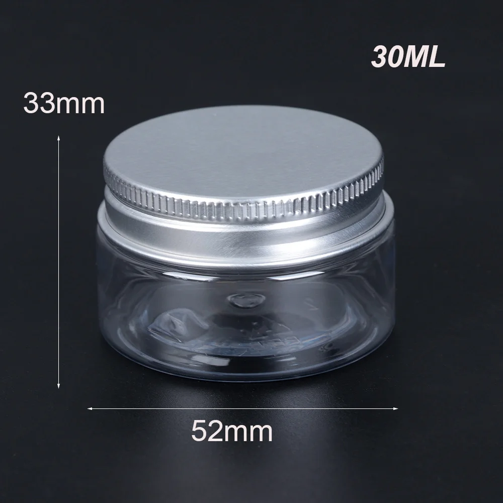 30ml 1 шт. Новинка 30-250 мл алюминиевая крышка баночка для косметики горшок бальзам для губ пустая банка масло воск контейнер для хранения пластиковая бутылка домашняя организация - Цвет: 30ml