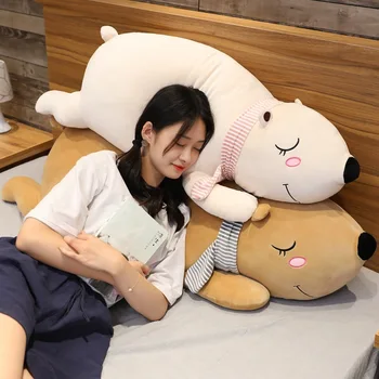 

2020 Polar Bear Nano Foam Particle Plush Large Bear Doll Doll Party Bear Long Pillow Men and Women Birthday Gift