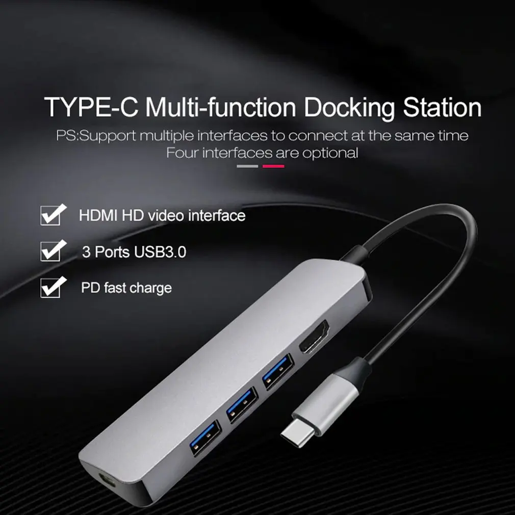С 3 USB 3,0 usb-хаб USB 3,0 Многофункциональный кард-ридер тип-c до USB3.0+ USB2.0+ TF type C PD адаптер зарядный USB-C концентратор