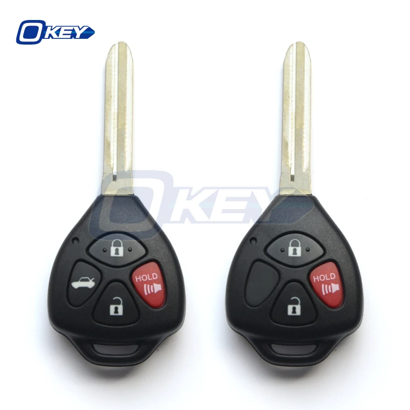 

Okey HyQ12BBY 314.4 Mhz GQ4-29T 315mhz 4D67/G/no chip 3/4 B Remote Key for Toyota Camry Avalon Corolla Matrix RAV4 Yaris Venza