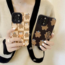 

Bears Funda i phone 12 Mini Case For iPhone 11 Lens Protection Coque iPhone 11 13 Pro Max XR 7 8 Plus 13 Mini X XS Max Silicone