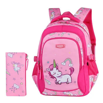 

New Kids School Bags Orthopedic Unicorn Backpack Waterproof Schoolbag For Girls Children Backpacks Grade 1-3