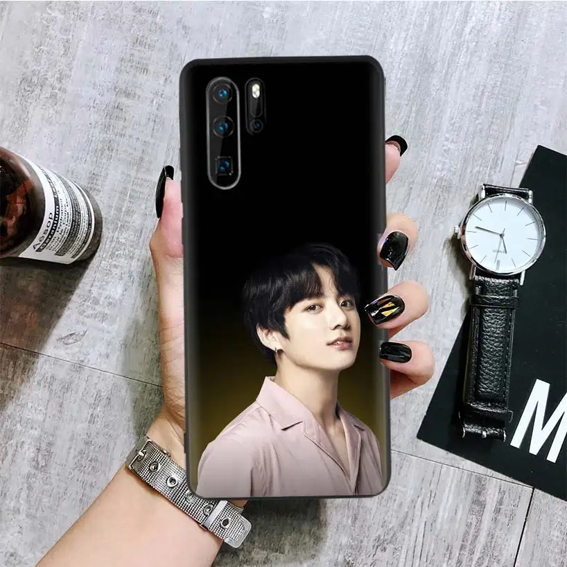 BA067-6 Kpop Ким V Taehyung черный чехол для телефона huawei mate 30 20 10 P30 P20 P10 Pro Lite P Smart Z роскошный Coque Shell - Цвет: BA067-6