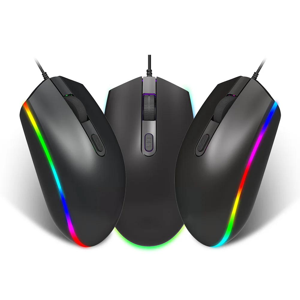 Игровая мышь, Проводная игровая мышь, 7 кнопок, 3200 dpi, USB, цветной светодиодный, с подсветкой, для эргономики, геймеров, ноутбуков, ПК, мышей