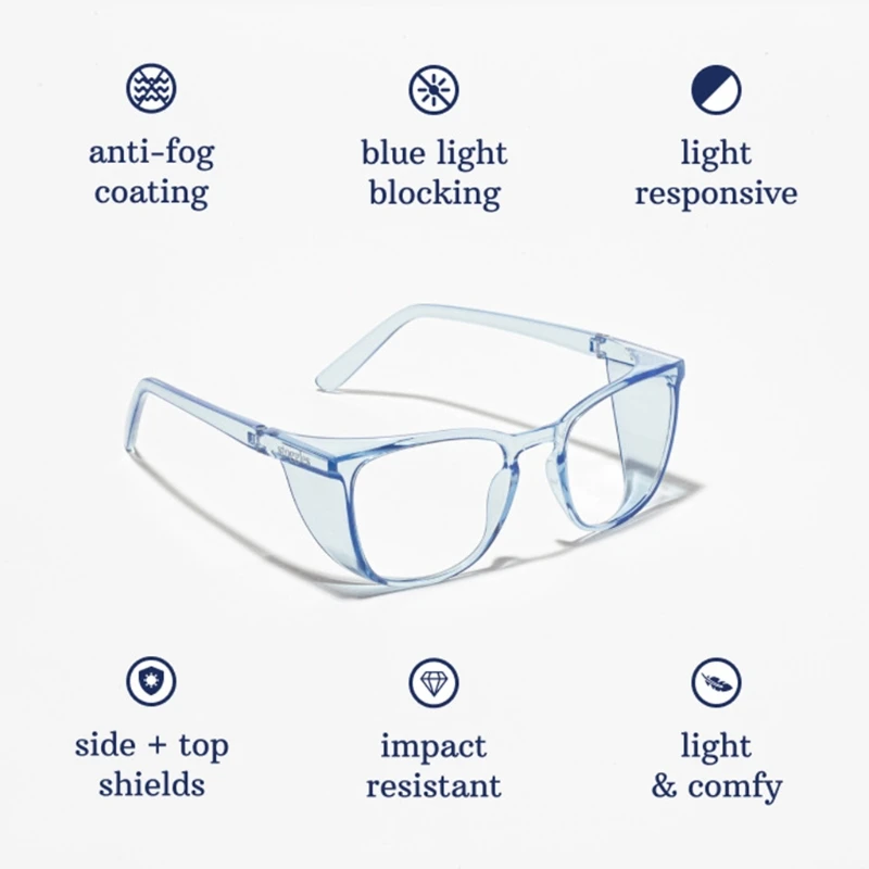 Anti Fog Goggles Glasses Side Shields Anti Blue Light protection Eye Glasses 