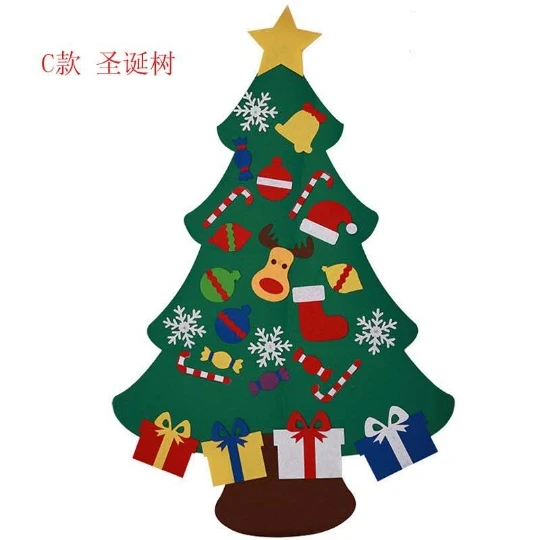 DIY войлочный Рождественский Снеговик или дерево детские игрушки для детей собственные рождественские украшения Дерево год любимый подарок детский сад ремесло - Цвет: 3