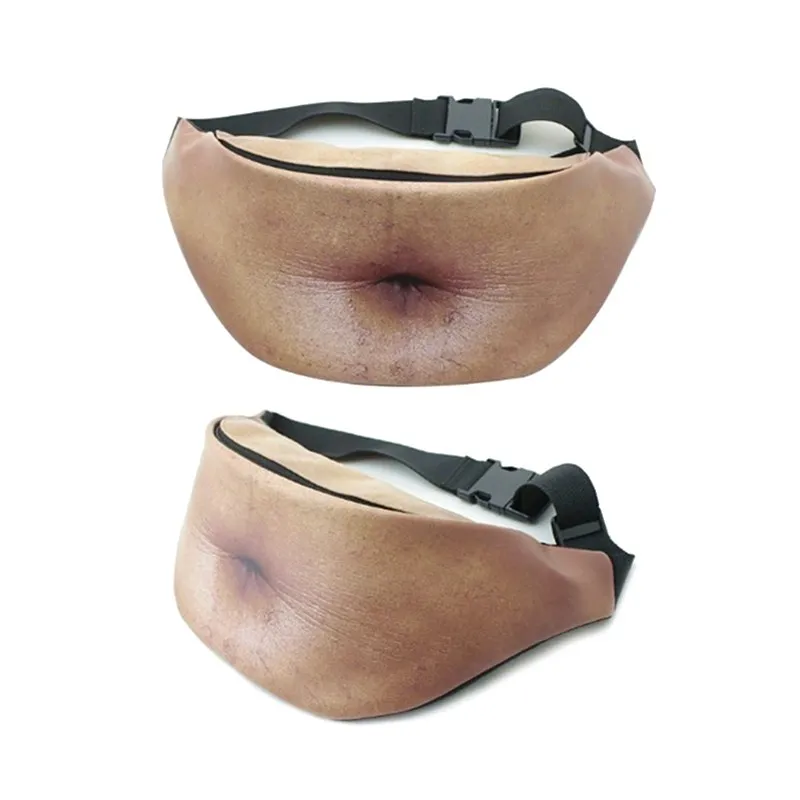 Забавная сумка на пояс для денег для папы, мужские дорожные сумки, креативная сумка на пояс телесного цвета, сумка на пояс для пива, жира, живота