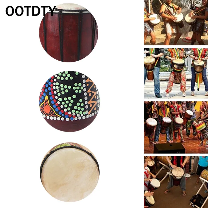 OOTDTY 30 см Профессиональный Африканский Djembe барабан Bongo деревянный хороший звук музыкальная инструмент