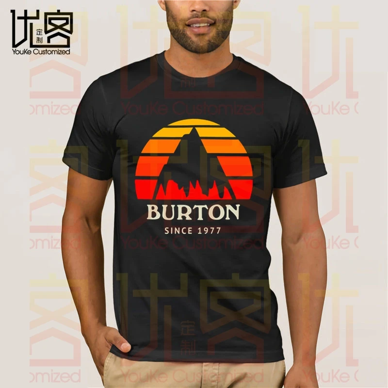 BURTON сноуборды логотип черная футболка Летняя одежда для детей популярная