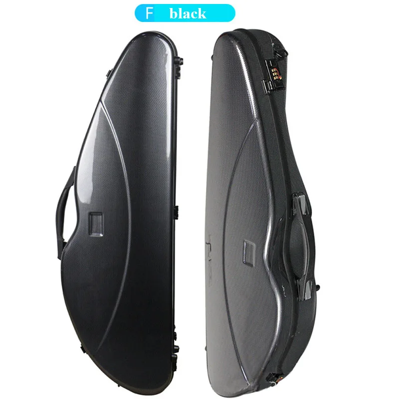 Triangular de Fibra de Carbono para Violino Impermeável para Violino Estojo de Compressão com Higrômetro Caixa 4 - - Image 3