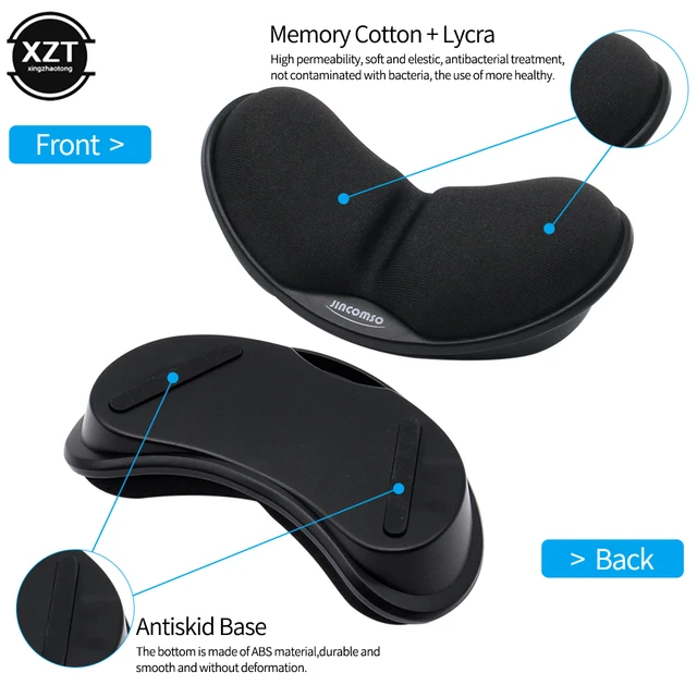 Memory Foam Gaming Mouse Pad Comfort 3D Wrist Rest Rubber Hand wrist rest mouse  Mat Ergonomic Healthy Design for PC Computer