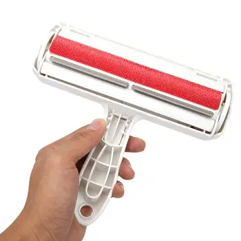 

2-Way Pet Hair Remover Roller Lint Sticking Roller Removing Dog Cat Hair from Furniture Carpets Clothing One Hand Operate