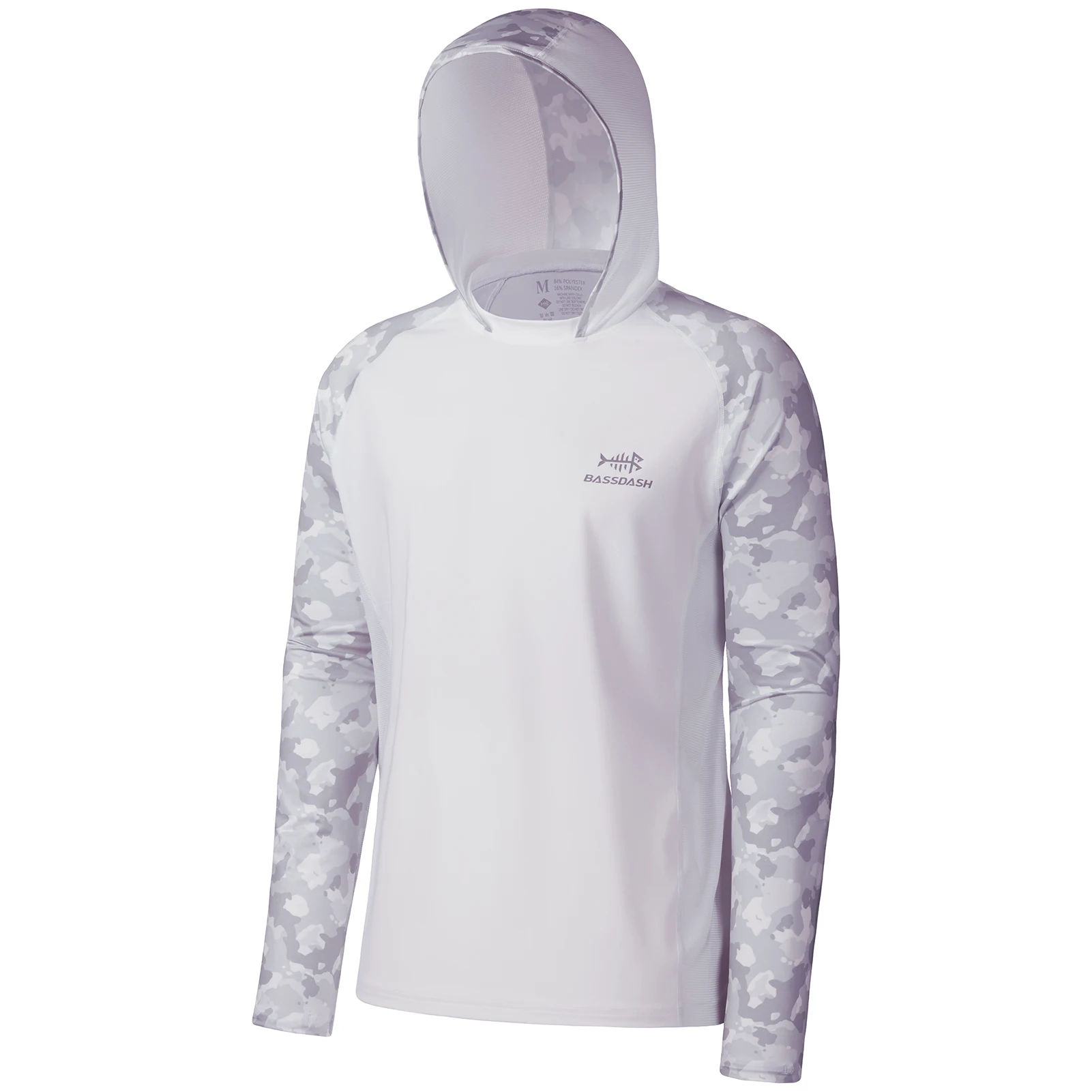 Moletom Pesca BASSDASH FPS 50 - Camuflagem Preto/Azul | Proteção UV E Tecido Respirável
