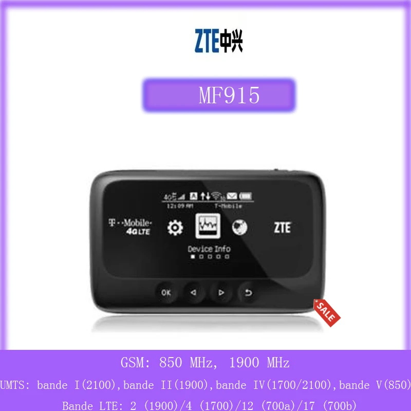 ZTE MF915 Z915 Hotspot мобильные 4G LTE FDD полосы 2/4/12/17 (полосы 700 1700 1900)|4g lte mobile hotspot|hotspot wifimobile