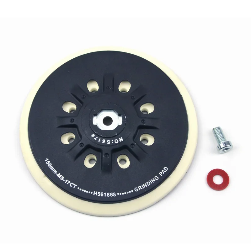 6 Inch 150mm Back-up Sanding Pad M8 Thread Multi-Hole for Hook and Loop Sanding Disc Dust Free Grinding Pads Festool Sander Pad