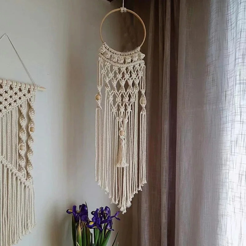 

INS Bohemian hand-woven tapestry capture net living room bedroom wall hanging Nordic wind wall hanging