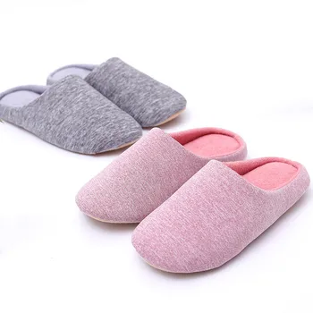 

Suihyung Autumn Winter Home Slippers Women Men Soft Non-slip Flat Slides Lovers Warm Indoor Floor Shoes Lightweight Cotton Shoes