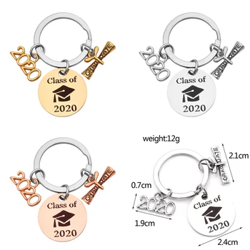 

Personalized Graduation Keychain Class Of 2020 Commemorative Key Chains High School College Graduation Llaveros Gifts 3 Colors