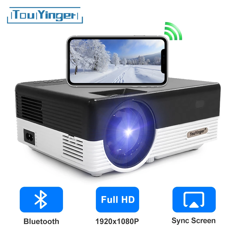 Touyinger Q7 светодиодный 1080P Full HD видео проектор 5500 люменов LCD домашний кинотеатр
