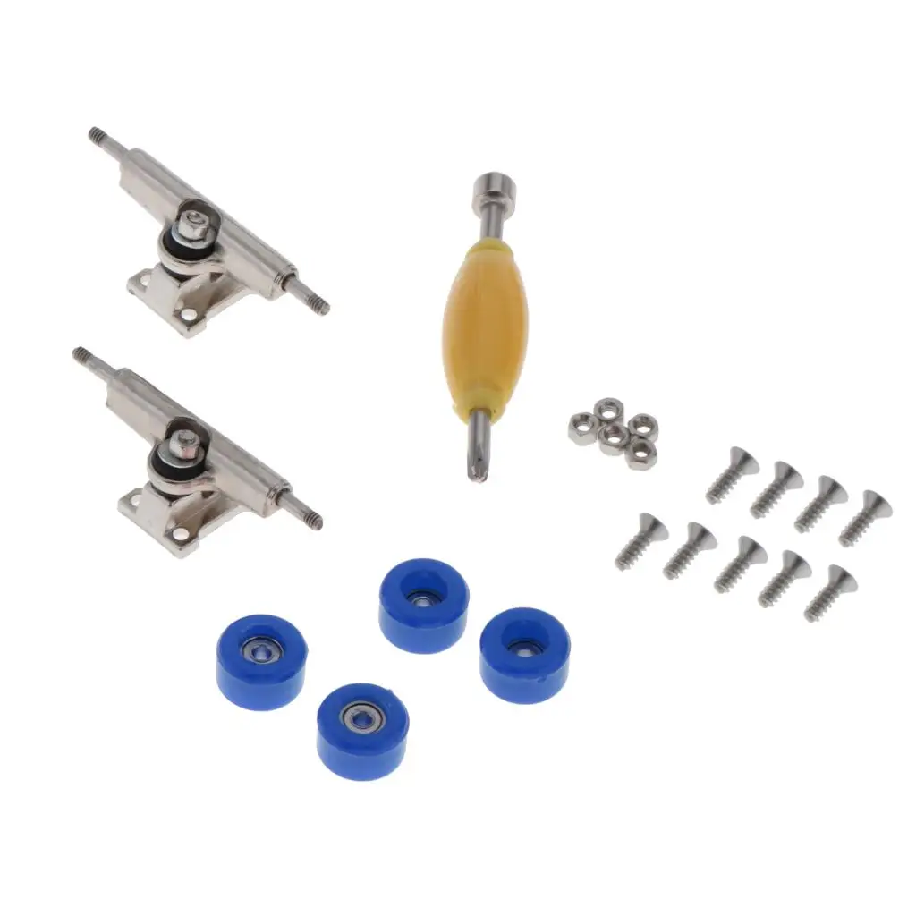 Wooden Fingerboard - Maple Wood Finger Skate Board Scooter Black Grit DIY Kits Box for Kids Girls