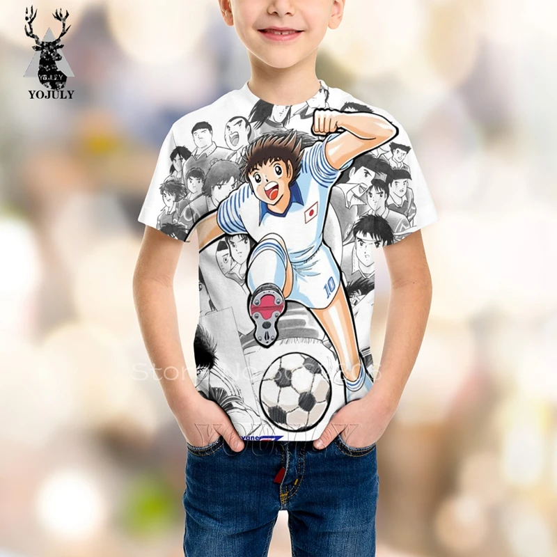 Детская рубашка с изображением капитана Tsubasa модная детская одежда футболка детская одежда с объемным рисунком Детские футболки bobo modis/Одежда для мальчиков и девочек C11 - Цвет: 9