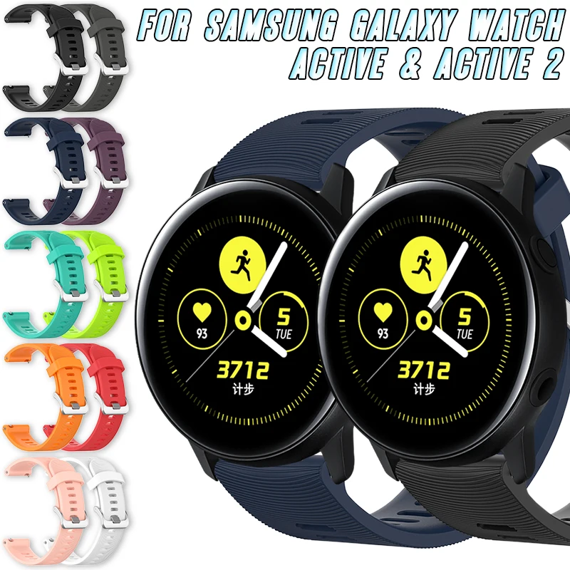 Per Samsung Galaxy Watch Active & Active 2 Cinturino In Silicone Smartwatch Sostituzione 20Mm Sport Texture Pattern Accessori Per Bracciali