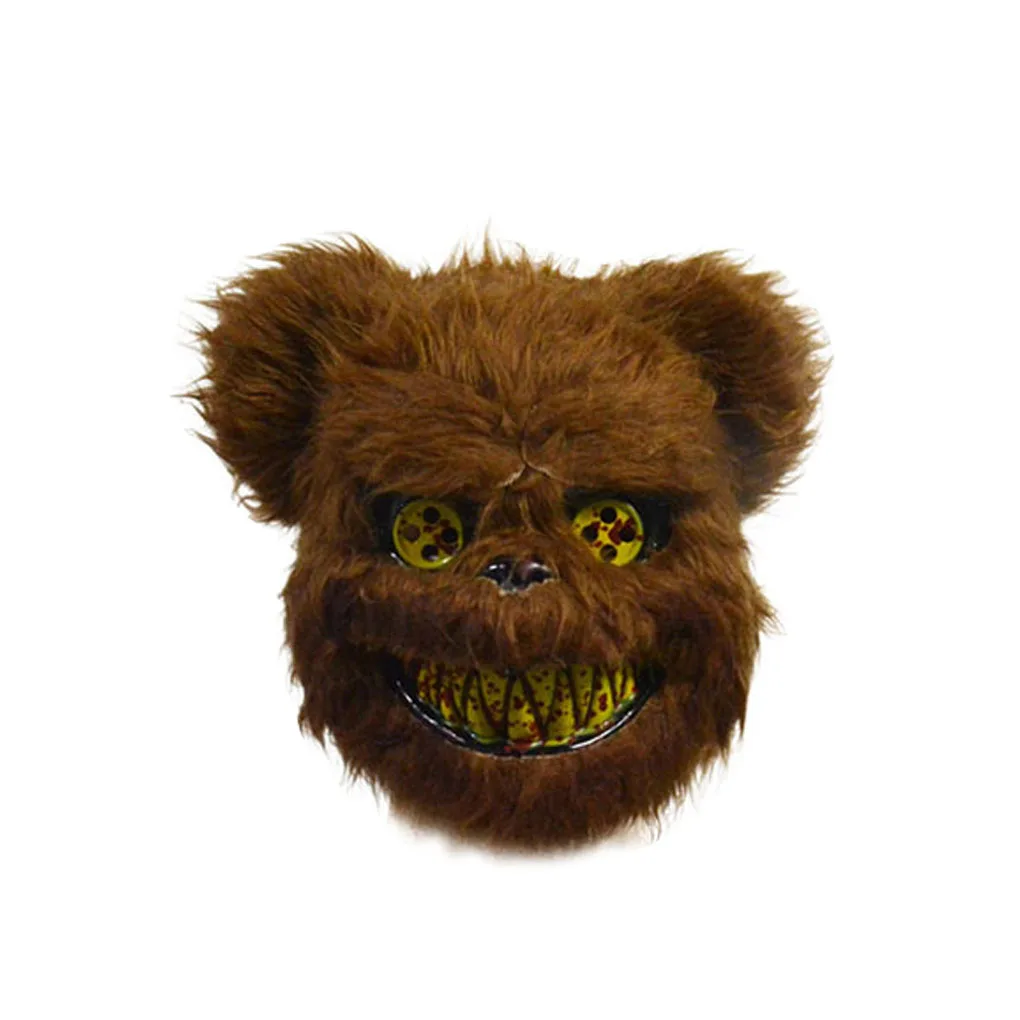 NO.2 NewTeddy маска медведь мультфильм маска для животных на Хэллоуин ужасная плюшевая кровавая маска Маскарад косплей вечерние реквизит для выступлений - Цвет: NO.2