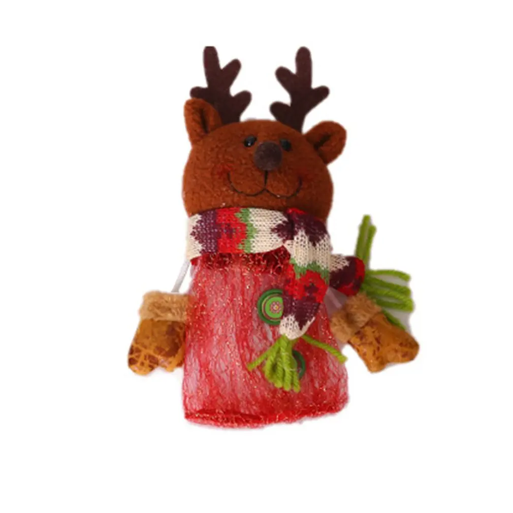 Счастливого Рождества снеговик/Санта Клаус/олень Конфеты Яблоко сумки держатели для праздника Рождественские украшения вечерние принадлежности