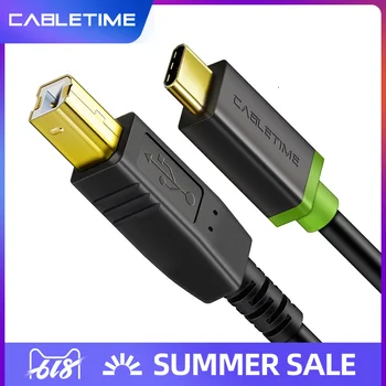 

Cabletime USB C 3.1 to USB 2.0 B Male Scanner Printer Cable 2m Type C to Type Male Charging Cord for Computer PC Laptop N037