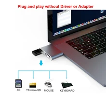 Двойной порт SD Micro USB для телефона компьютера передачи даты использовать многофункциональный конвертер OTG USB 3,0 type-C кард-ридер